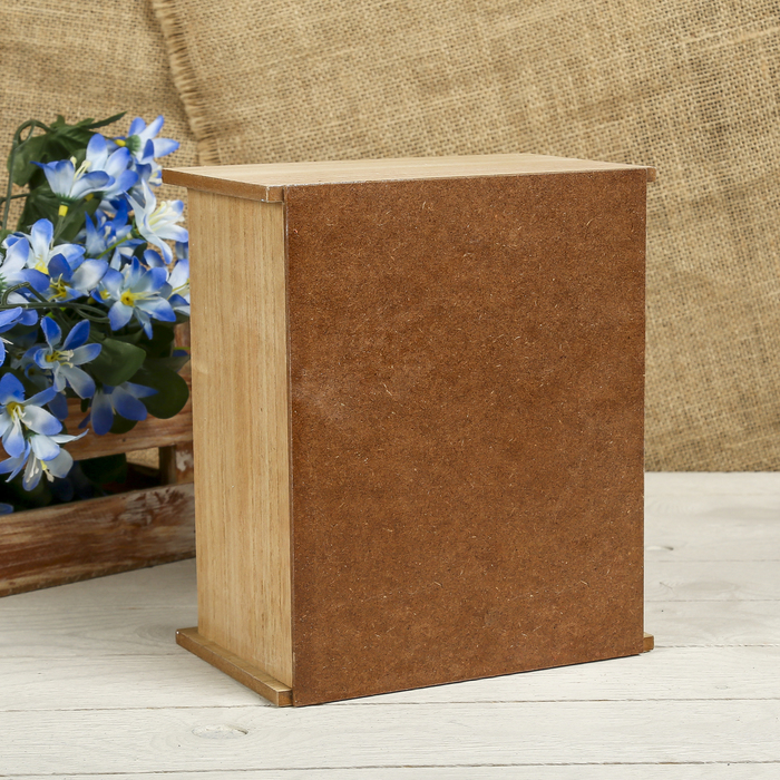 Шкатулка дерево комод 2 ящика "Пальмовые листья" 21х18х11,3 см