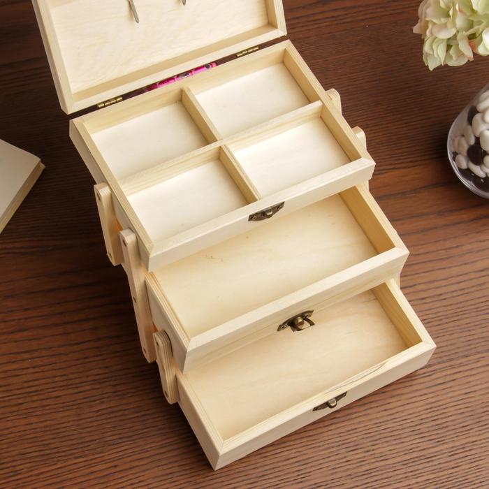 Шкатулка для росписи дерево "Раздвижная" 13х19х12 см