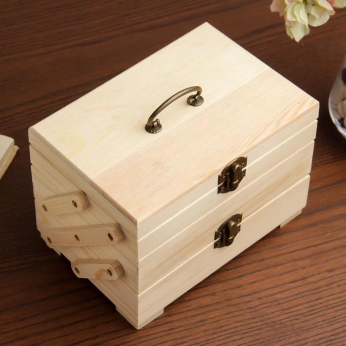 Шкатулка для росписи дерево "Раздвижная" 13х19х12 см