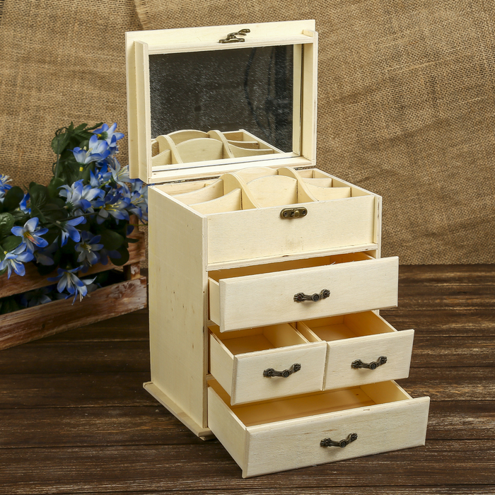 Шкатулка для росписи дерево "Комодик" 25х20х15 см