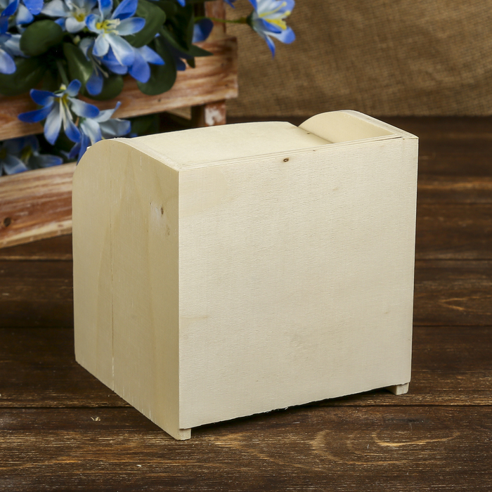 Шкатулка для росписи дерево "Комодик с зеркалом 1 ящик" 12х12х12 см