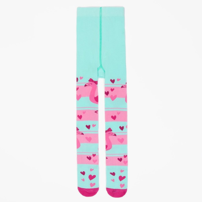 Колготки детские "Фламинго", рост 92-98 см, голубые, 80% хл.,17% п/а, 3% эл.