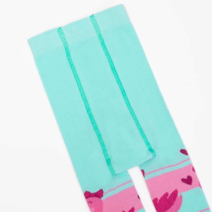 Колготки детские "Фламинго", рост 92-98 см, голубые, 80% хл.,17% п/а, 3% эл.