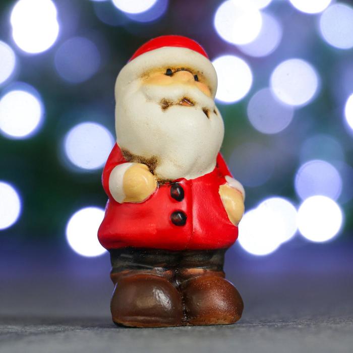 Фигура "Дед Мороз в сером колпаке" 5х4х7см