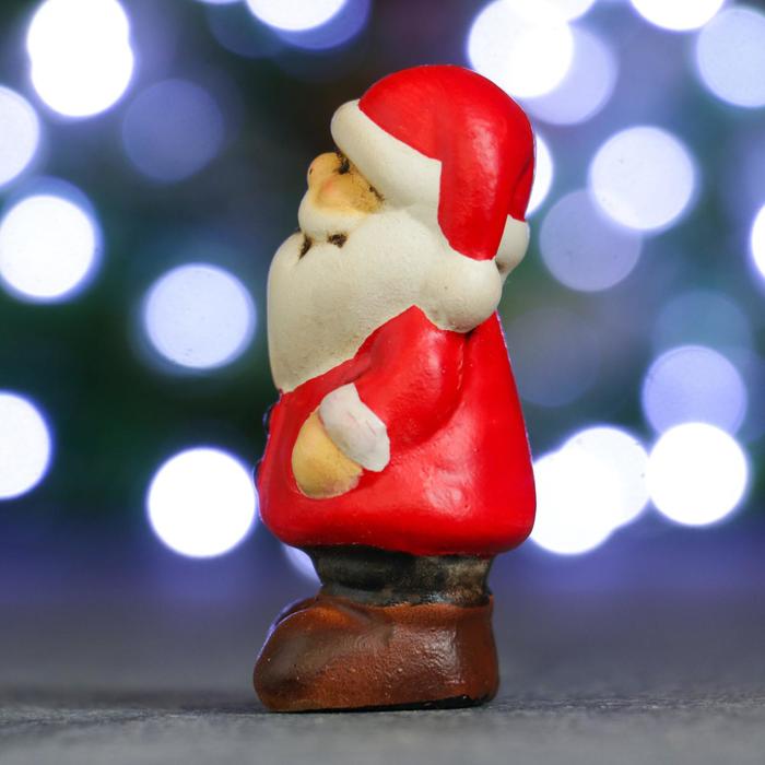 Фигура "Дед Мороз в сером колпаке" 5х4х7см