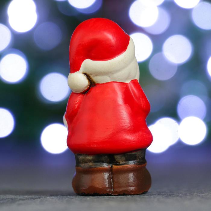 Фигура "Дед Мороз в сером колпаке" 5х4х7см