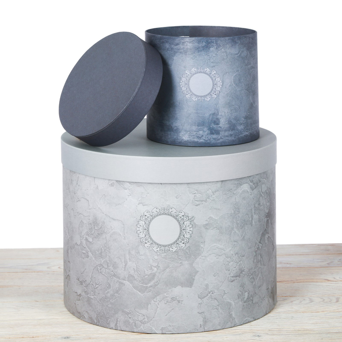 Набор круглых подарочных коробок 5в1, "Пантон 07", 30 х 24 - 15 х 15 см