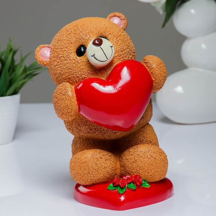 Копилка "Мишка с сердечком" 15х15х23см