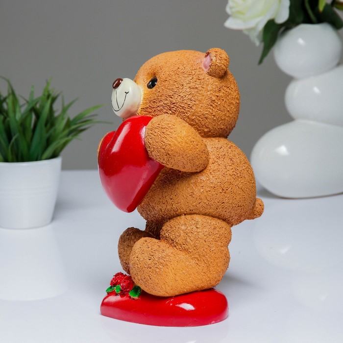 Копилка "Мишка с сердечком" 15х15х23см