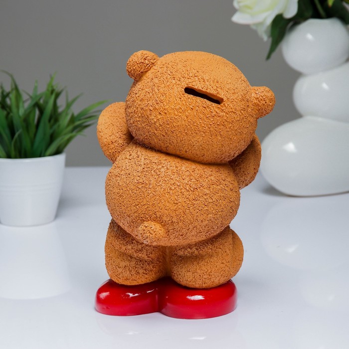 Копилка "Мишка с сердечком" 15х15х23см