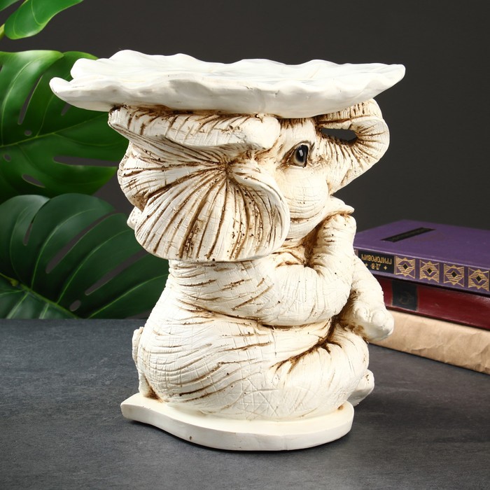 Фигура "Слон" слоновая кость 28х28х29см