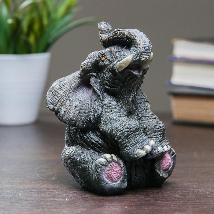 Фигура "Слон" серый 10х9х14см