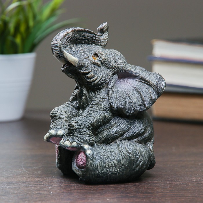 Фигура "Слон" серый 10х9х14см