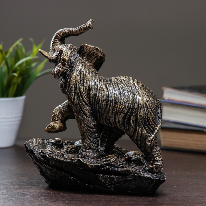 Фигура "Слон со слоненком" бронза 19х11х21см