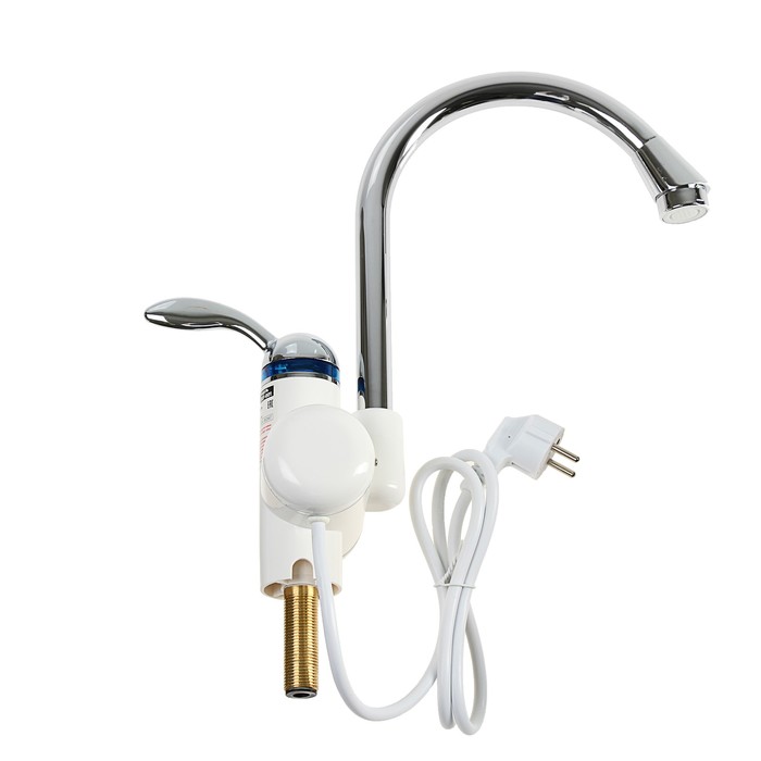 Кран-водонагреватель UNIPUMP BEF-001, проточный, 3000 Вт, max нагрев до 60 С, белый