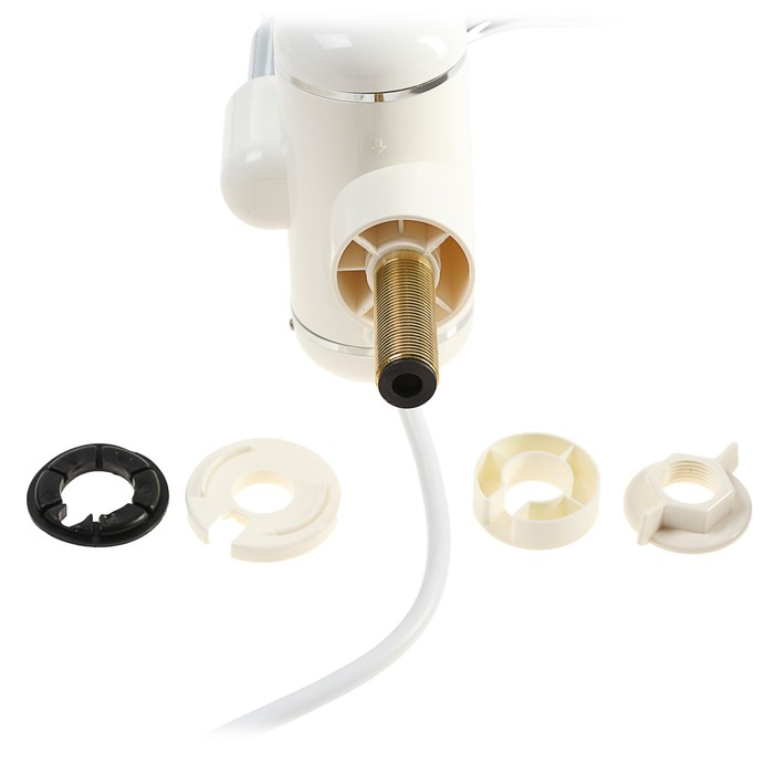 Кран-водонагреватель UNIPUMP BEF-001-02, проточный, 3000 Вт, max нагрев до 60 С, белый