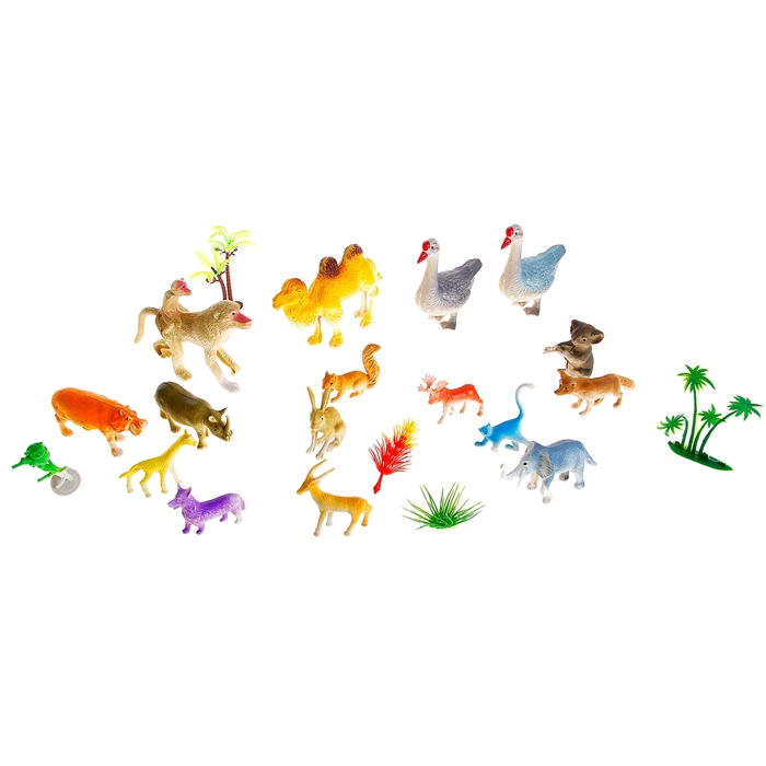 цена Набор животных «Дикие животные», 16 фигурок с аксессуарами