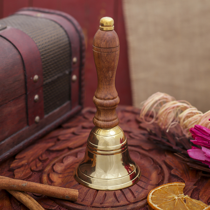 Колокол латунь "Удача" 6,5х6,5х16 см