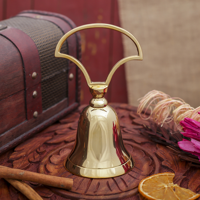 Колокол латунь "Ворота" 7,5х7,5х15 см