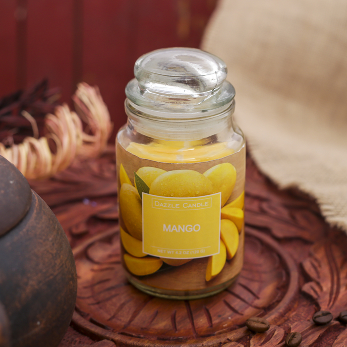 Свеча в банке "Манго" 11х5,5 см 140 мл