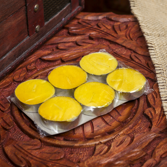 Набор свечи в гильзе "Платинум" 6 шт лемонграсс 11,5х8х1,5 см