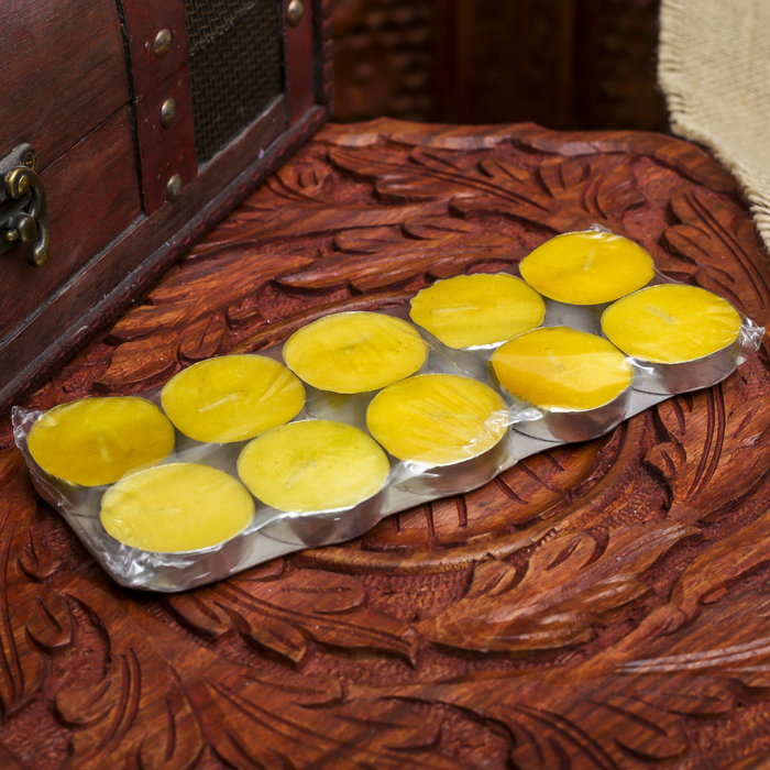 Набор свечи в гильзе "Платинум" 10 шт лемонграсс 18,5х7,5х1,2 см