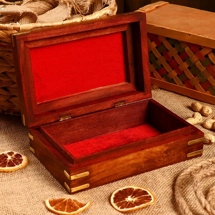 Шкатулка дерево "Слоники" 20х13х6 см