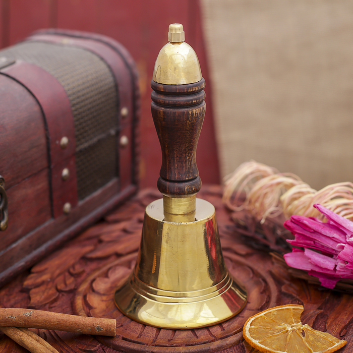 Колокольчик латунь "Счастье" 8,5х8,5х17 см