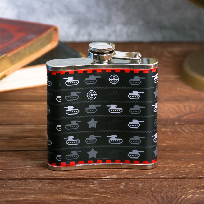 Подарочный набор "Настоящему герою", фляжка 180 мл, носки