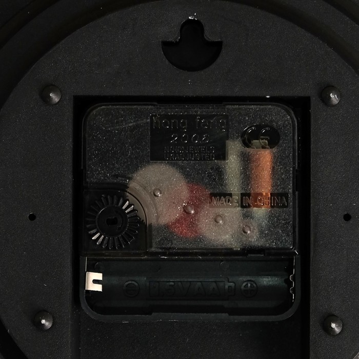 Часы настенные серия Ретро, квадрат, рама чёрная+серебро d=30см