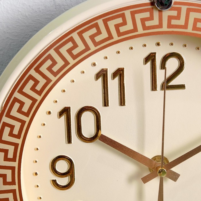 Часы настенные круг "Греция", кремовые 4*23*23