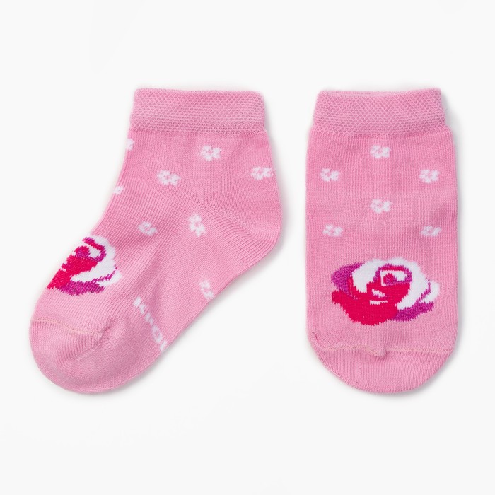 Носки Крошка Я "Маленький цветочек" 8-10 см, розовый