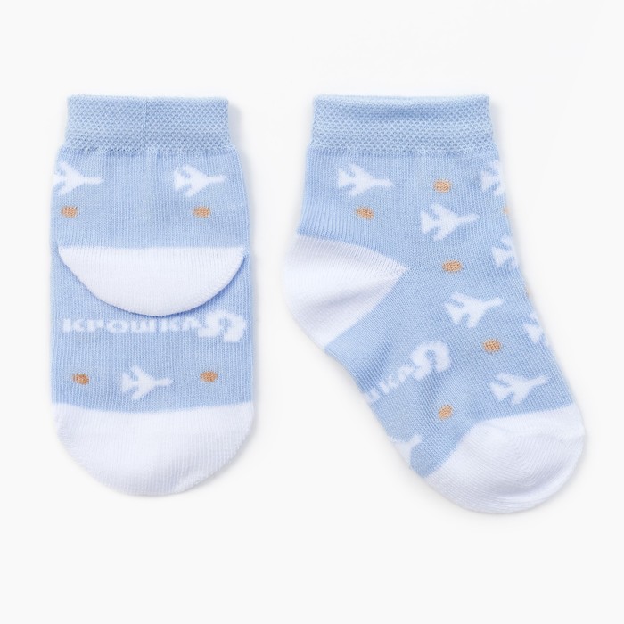 Носки Крошка Я "Самолеты" 12-14 см, голубой