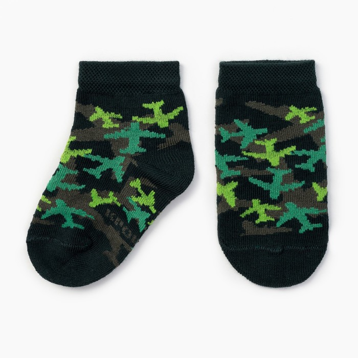 Носки Крошка Я "Смелый как папа" 12-14 см, зеленый