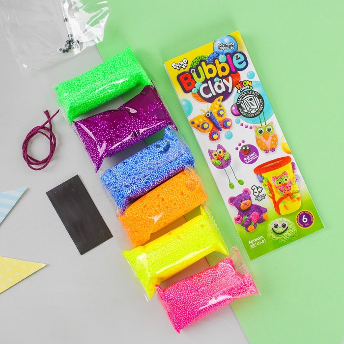 Шариковый пластилин застывающий «BUBBLE CLAY» BBC-01-01