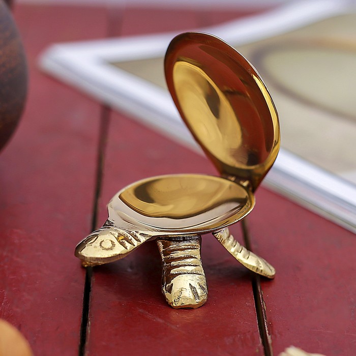 Сувенир латунь "Черепаха-шкатулка" 9х4х2см