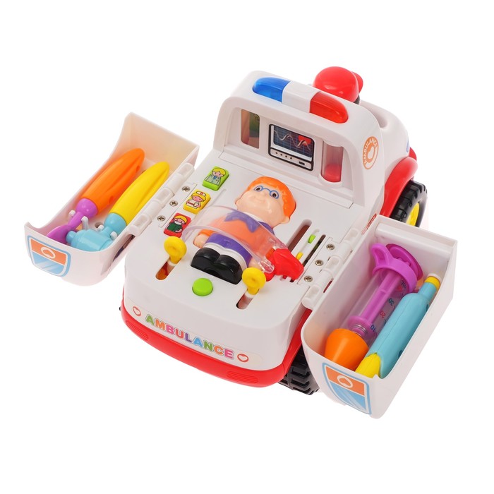Развивающая игрушка "Скорая помощь", световые и звуковые эффекты, с аксессуарами