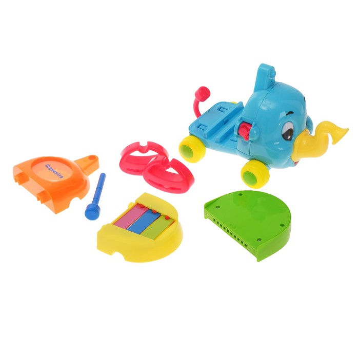 Развивающая игрушка «Слоник» 5 в 1, звуковые эффекты, подвижные элементы