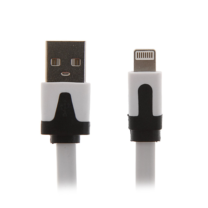 Кабель BLAST BMC-213, USB2.0-Lightning 8pin (iPhone), 1,5 м, плоский, белый