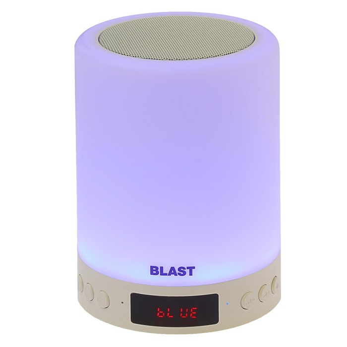 Портативная колонка BLAST BAS-860, BT, 16-18000 Гц, 70 дБ, 5 Вт, FM,микрофон,1200 мАч,белая
