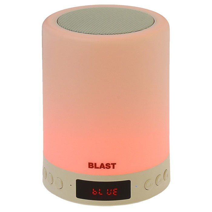 Портативная колонка BLAST BAS-860, BT, 16-18000 Гц, 70 дБ, 5 Вт, FM,микрофон,1200 мАч,белая