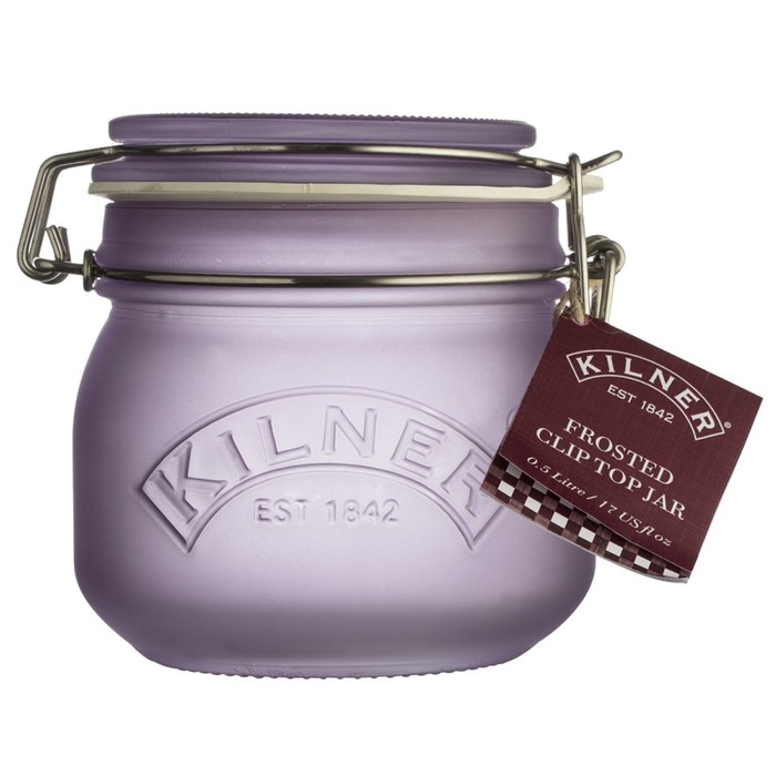 Банка для хранения Kilner, Clip Top, 500 мл, сиреневая