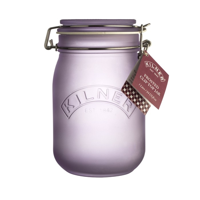 Банка для хранения Kilner, Clip Top, 1 л, сиреневая