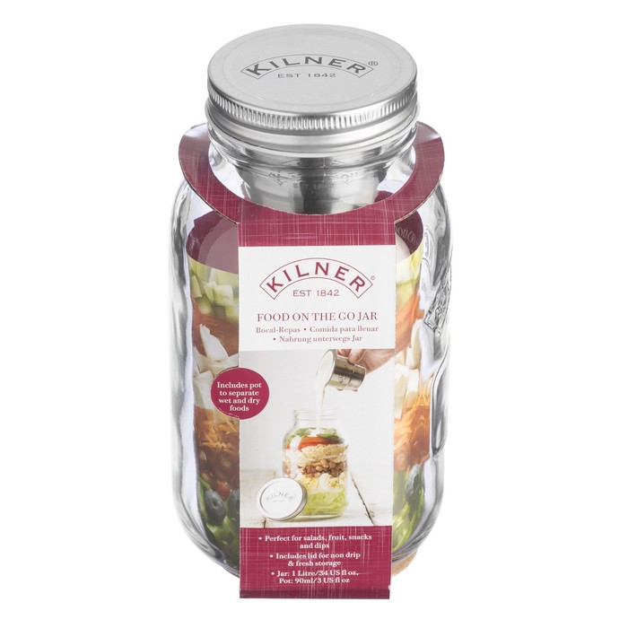 Банка с соусником Kilner, On The Go, 1 л