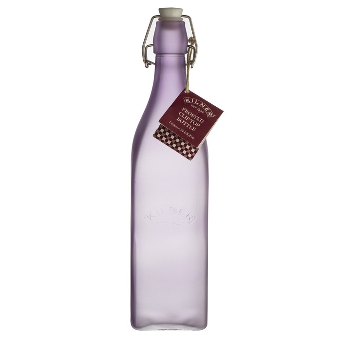 Бутылка Kilner Clip Top, 1 л, сиреневая