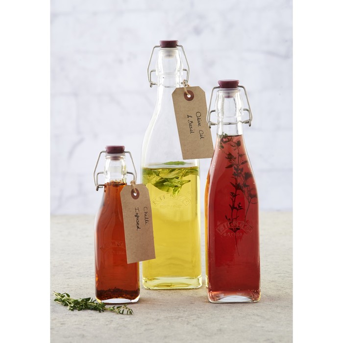 Бутылка Kilner Clip Top, квадратная, 1 л