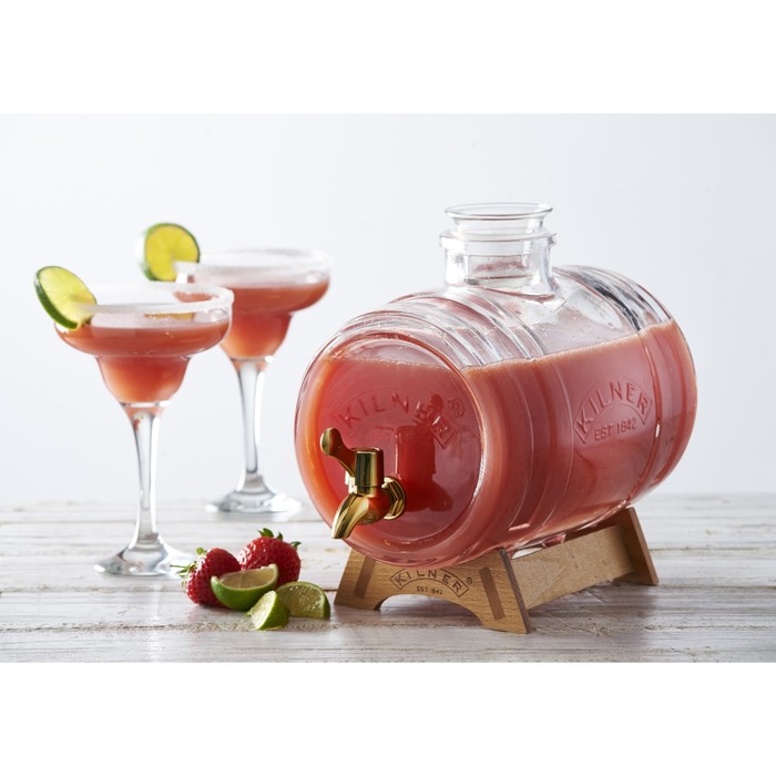 Диспенсер для напитков Kilner Barrel на подставке, 1 л, в подарочной упаковке