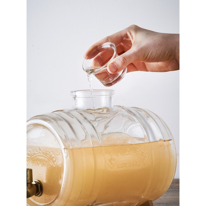 Диспенсер для напитков Kilner Barrel на подставке, 1 л, в подарочной упаковке
