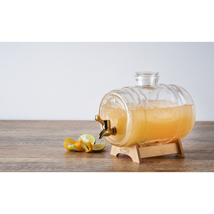 Диспенсер для напитков Kilner Barrel на подставке, 1 л, в подарочной упаковке