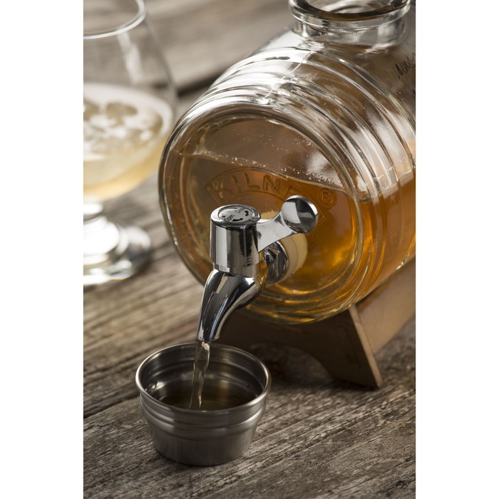 Диспенсер для напитков Kilner Barrel на подставке, 1 л, в подарочной упаковке